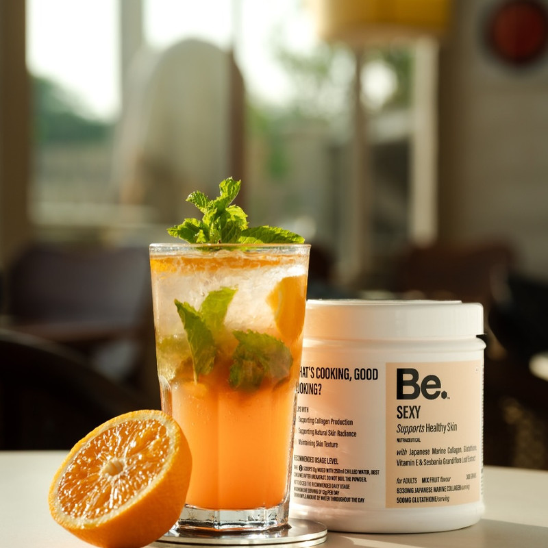 Beverage photography — citrus refresher